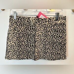 Edikted NWT Leopard Print‎ Mesh Mini Skirt Size Small Sexy Clubwear